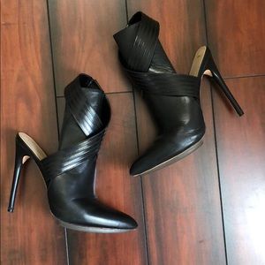 BCBGMAXAZRIA Black Krimp Booties